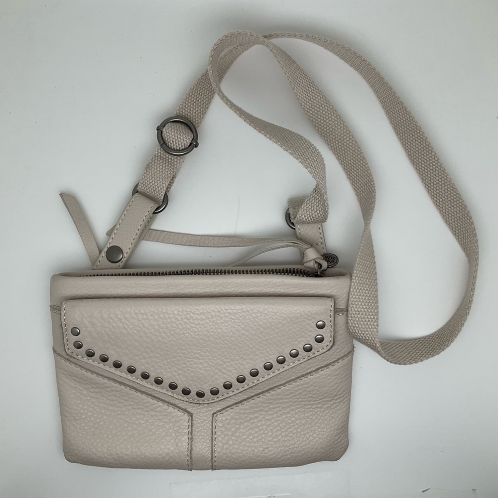 The Sak white leather belt or shoulder bag